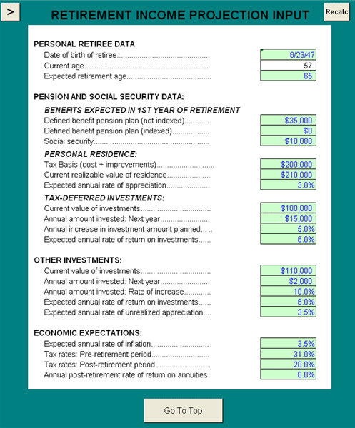 menu planner template. Retirement Planning Templates