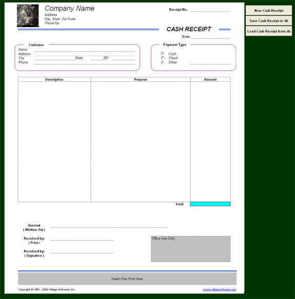 Business Receipt Template